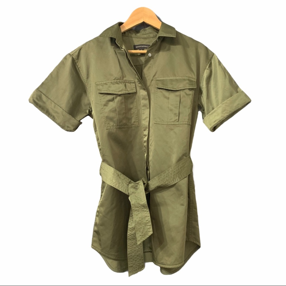 Banana Republic Belted Military Top